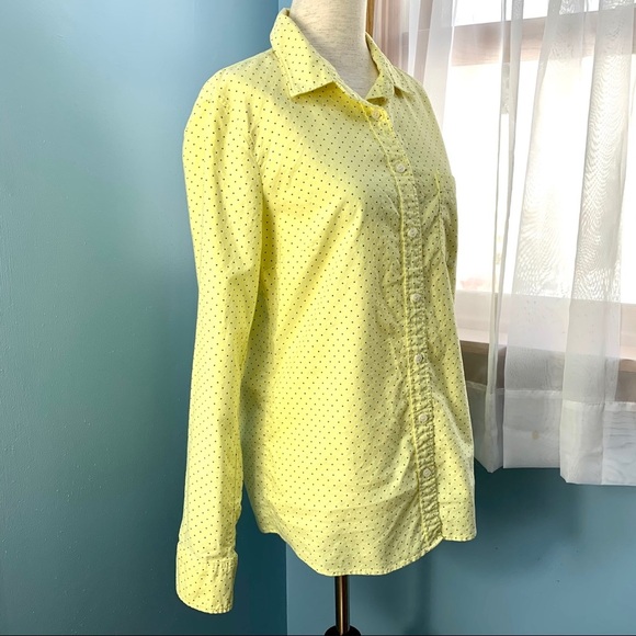 J. Crew Yellow Polka Dot Button Down Shirt - Picture 7 of 8